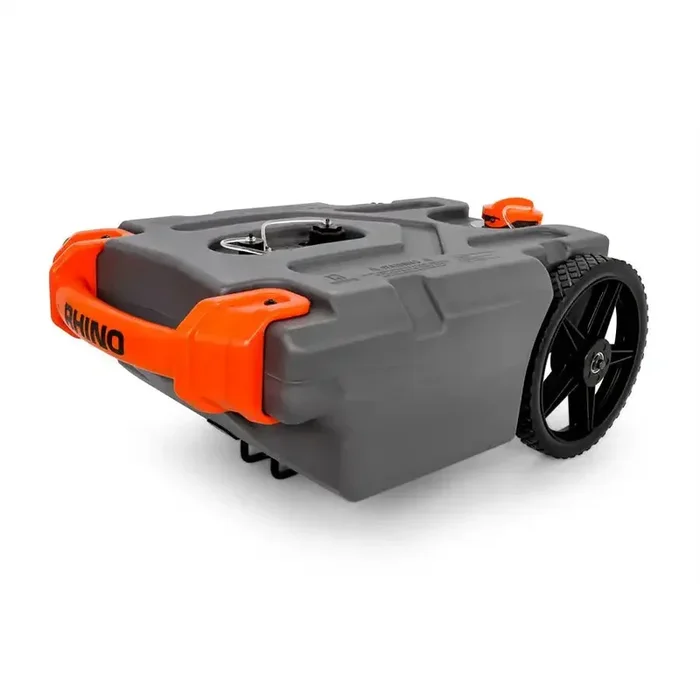 Camco 39000 Portable Waste Holding Tank Rhino Tote Tanks 15 Gallon 2 Wheel Desig