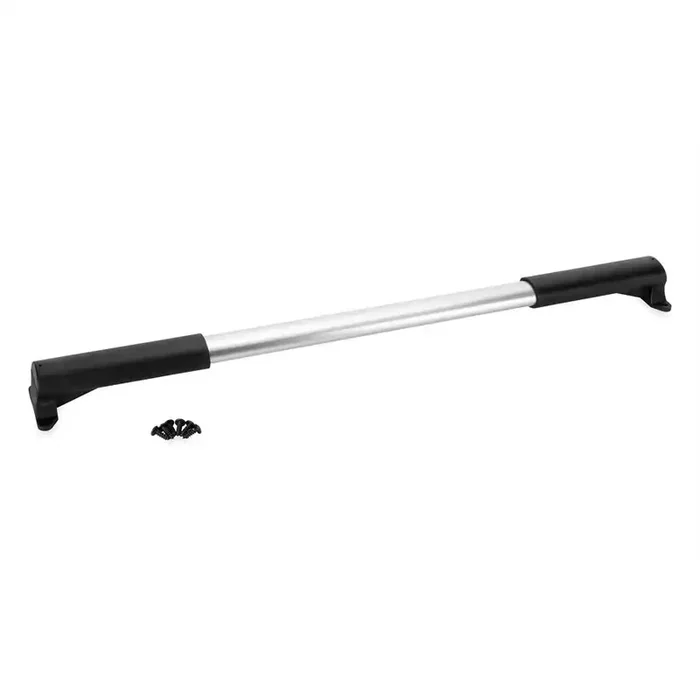 Camco 42183 Camco 42183 Screen Door Push Bar Single Style Adjustable From 21-1/4 Inch to 28-5/8 Black Aluminum With Molded Handles