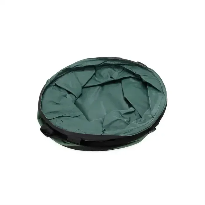 Camco 42895 Camco 42895 Trash Can Round Collapsible 22 Inch Diameter x 28 Height Green