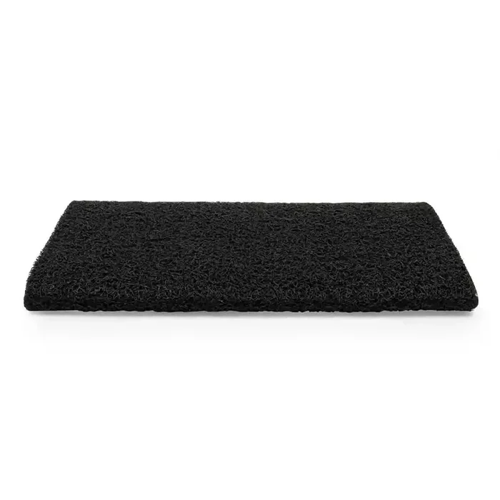 Camco 42966 Camco 42966 Entry Step Rug Wrap Around Hook and Spring 22 Inch x 23 Width Black Looped PVC Material With TPE Backing