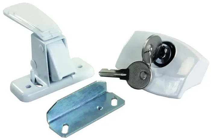 CAMPER DOOR LATCH WHITE