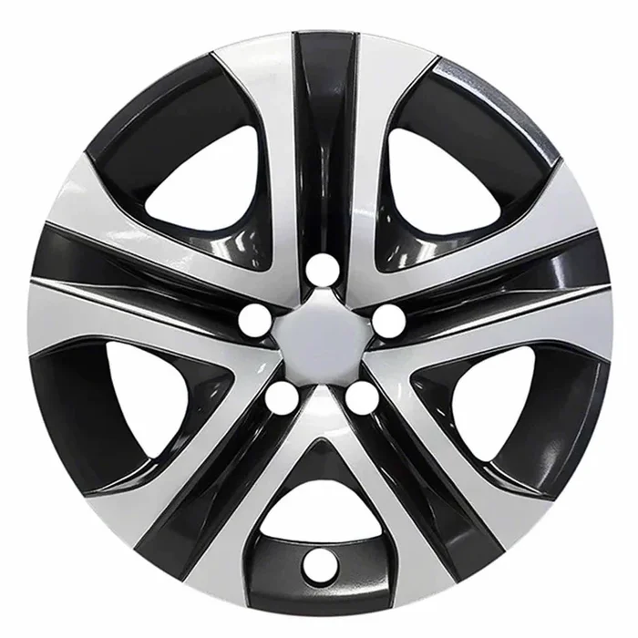 Coast To IWC51817SB 17 Inch 5 Spoke Silver Color/ Black Plastic Set Of 4