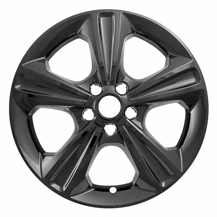 Coast To IWCIMP371BLK 17 Inch 5 Spoke Gloss Black Plastic Set Of 4 Not Compatible With Steel Wheels