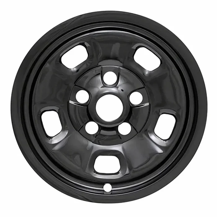 Coast To IWCIMP88BLK 17 Inch 5 Slotted Spoke Gloss Black Set Of 4 Steel Wheels