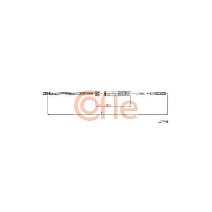 Cofle 92.10.7409 Hand Brake Cable for VW Golf