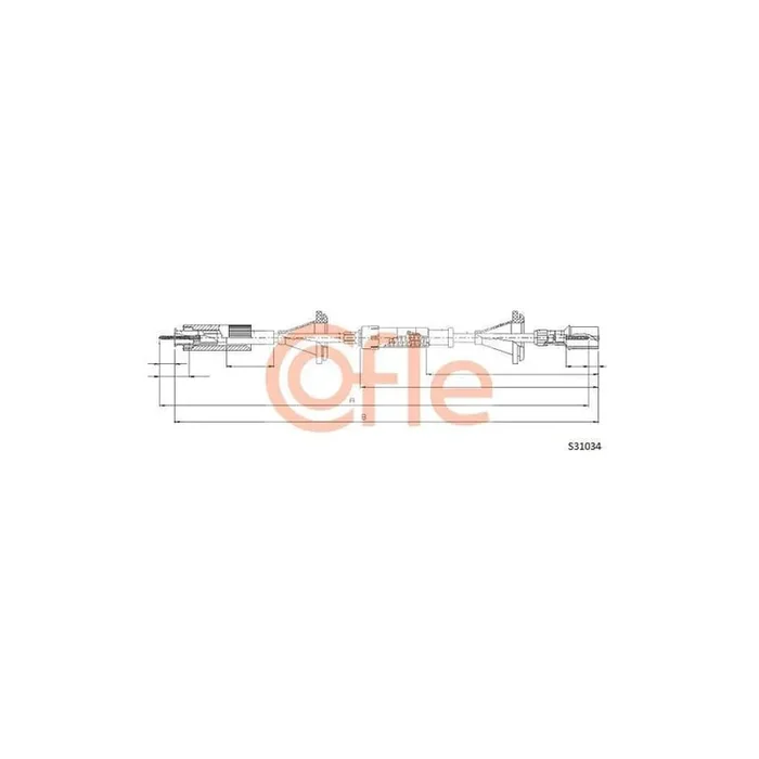 Cofle S31034 Speedometer Cable for VW Passat