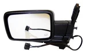 Crown Automotive Jeep Replacement Door Mirror Left Power Heated Foldaway Black – 55396637AD