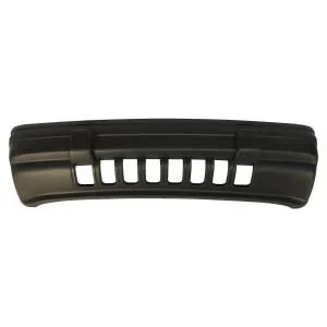 Crown Automotive Jeep Replacement Front Bumper Fascia Primed w/Laredo Package/Nerf Strip/Absorber No Holes For Fog Lamps – 55032684