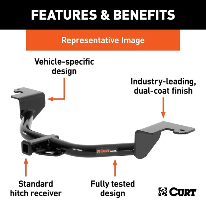 CURT 112203 – Class 1 Trailer Hitch 1-1/4in. Ball Mount Select Hyundai Elantra
