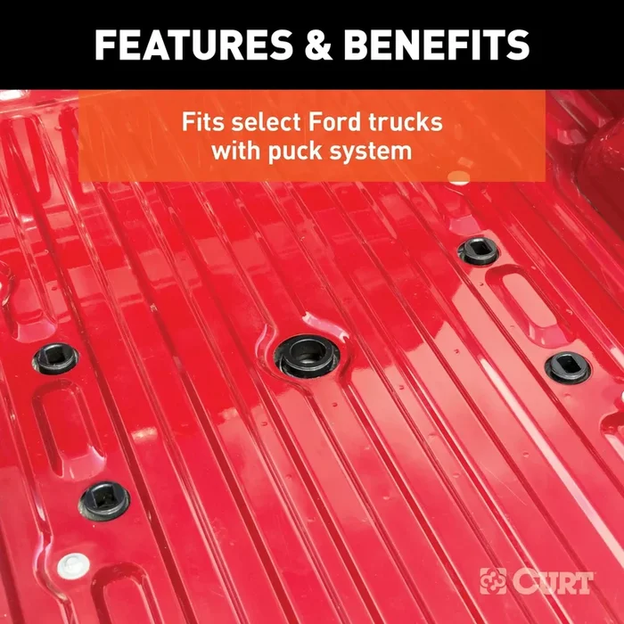 CURT 16035 Q20 5th Wheel Hitch, Select Ford F-250, F-350, F-450, 8′ Bed Puck System
