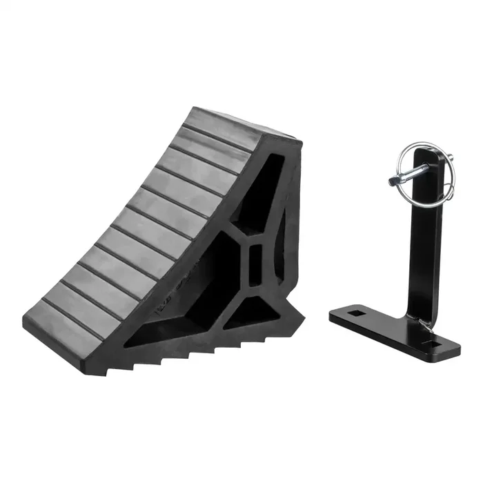 CURT 22803 – HD Wheel Chock with Mounting Bracket