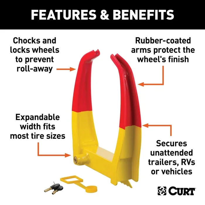 CURT 23175 Adjustable Trailer Wheel Lock