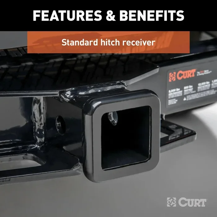 CURT 31086 2 Front Receiver Hitch, Select Jeep Wrangler JL, Gladiator