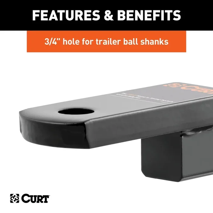 CURT 45518 Class 2 Ball Mount (1-1/4 Shank, 3,500 lbs., 1-1/4 Drop, 6-3/4 Long)