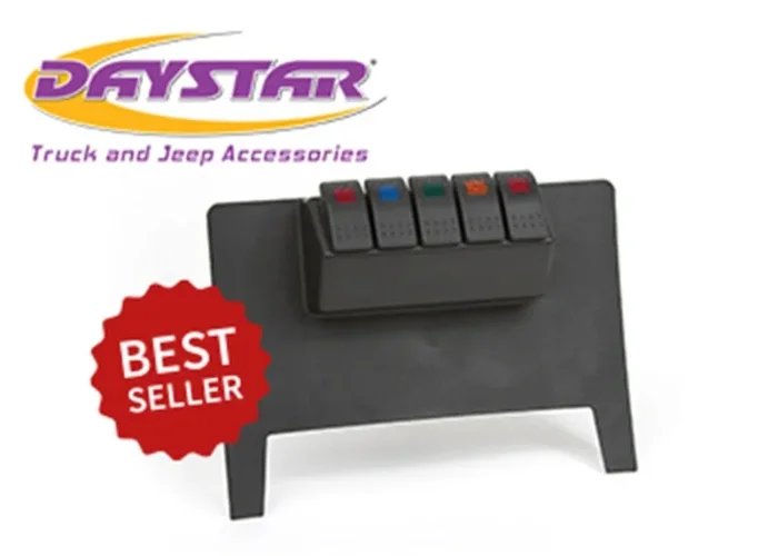 Daystar 2007-2018 Jeep Wrangler JK 2WD/4WD (Automatic Trans) – Black Lower Switch Panel