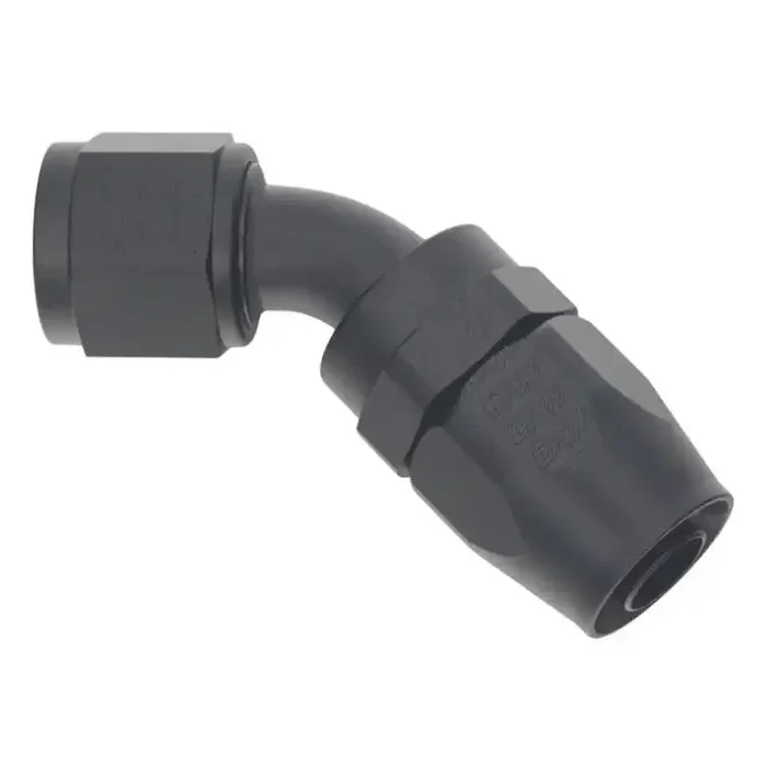 DeatschWerks 10AN Female Swivel 45-Degree Hose End CPE – Anodized Matte Black