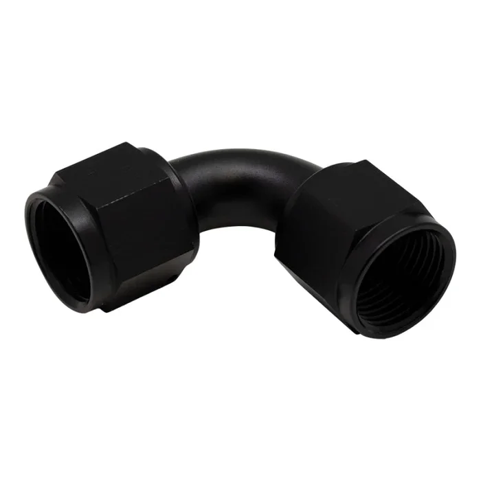 DeatschWerks 10AN Flare Female Swivel 90-Degree to 10AN Flare Female Swivel – Anodized Matte Black