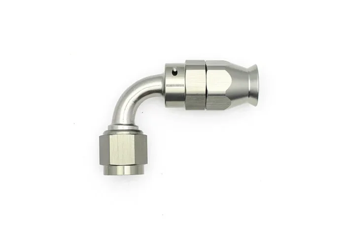 DeatschWerks 6AN Female Swivel 90-Degree Hose End PTFE Incl. 1 Olive Insert (6-02-0852)