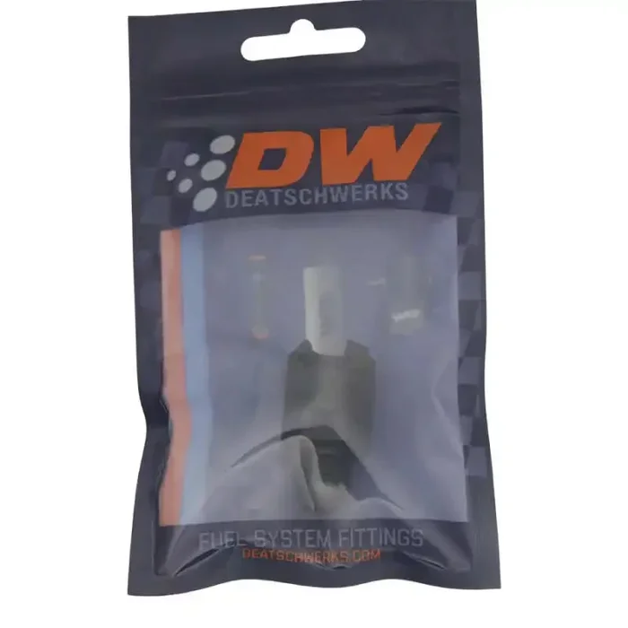 DeatschWerks 6AN Male Flare to 3/8in Female EFI Quick Connect Adapter – Anodized Matte Black