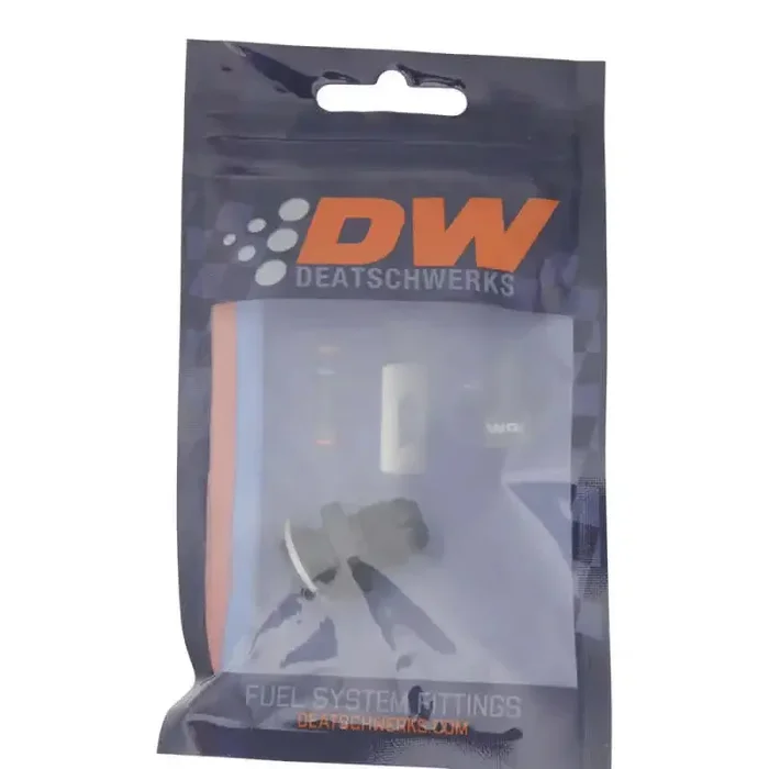 DeatschWerks 6AN Male Flare to M14 X 1.5 Male Metric Adapter (Incl Washer) – Anodized Matte Black