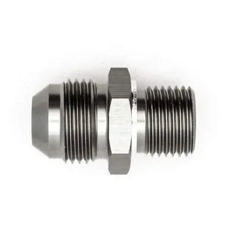 DeatschWerks 8AN Male Flare to M16x1.5 Male Metric Adapter w/ Crush Washer (6-02-0619)