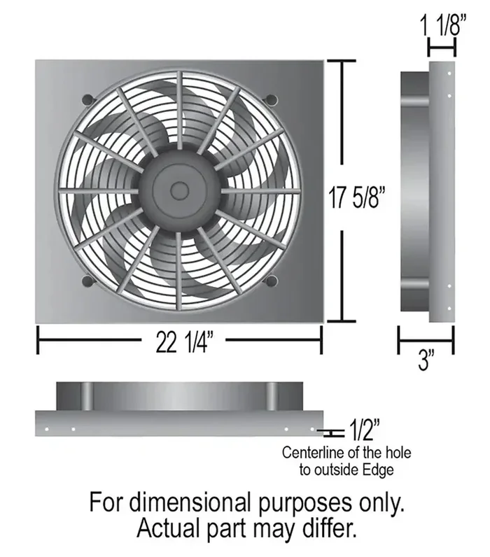 DERALE 16822 RAD FAN ALM SHROUD ASSEMB