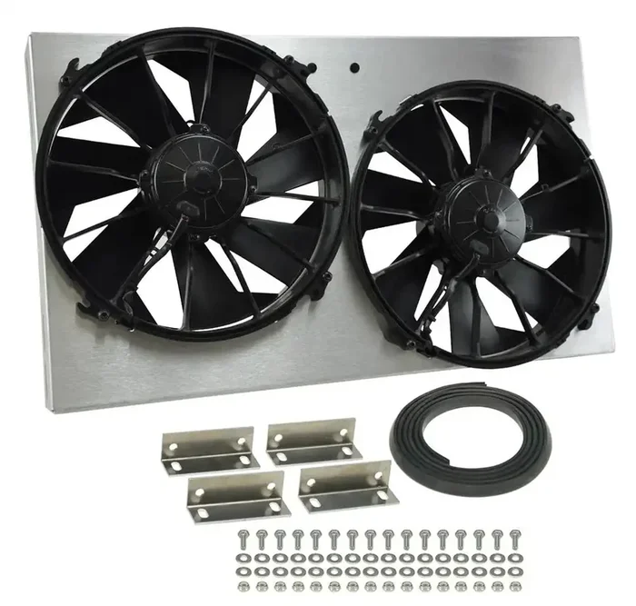 DERALE 16825 DUAL RAD FAN ALM SHROUD A