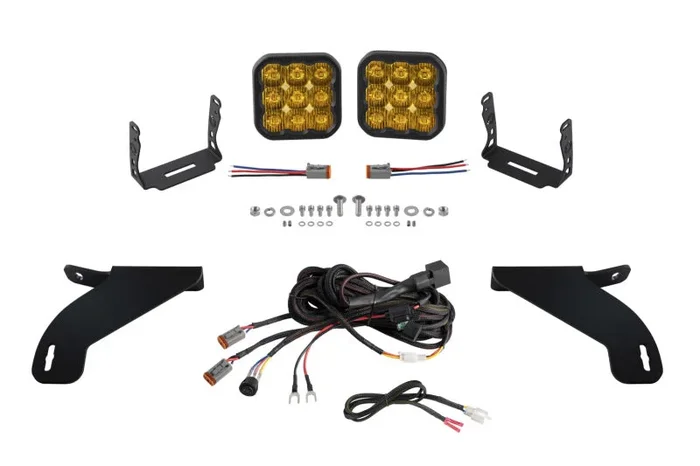 Diode Dynamics 21-22 Ford F-150 SS5 Bumper LED Pod Light Kit – Yellow Pro Driving