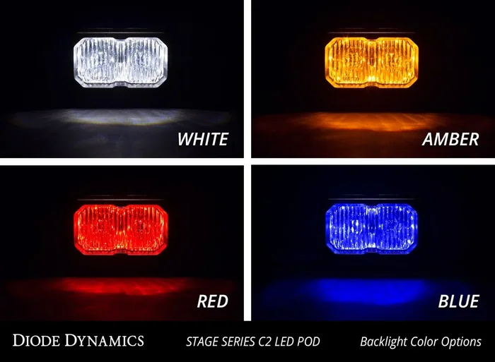 Diode Dynamics DD SSC2 Pod – Sport / White / Flood / Flush / Amber BL / Each (DD6427S)