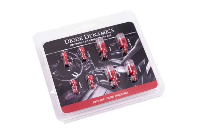 Diode Dynamics Mustang Interior Light Kit 15-17 Mustang Stage 2 – Red