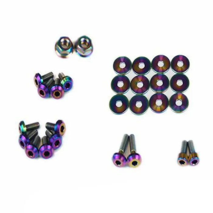 Dress Up Bolts Hyundai Veloster (12-18) [Titanium Hardware Engine Bay Kit] Stage 1 or Stage 2