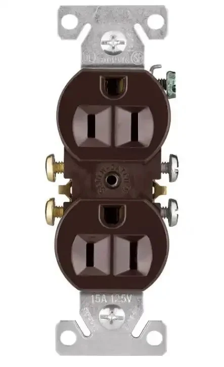 DUPLEX RECEPTACLE BROWN