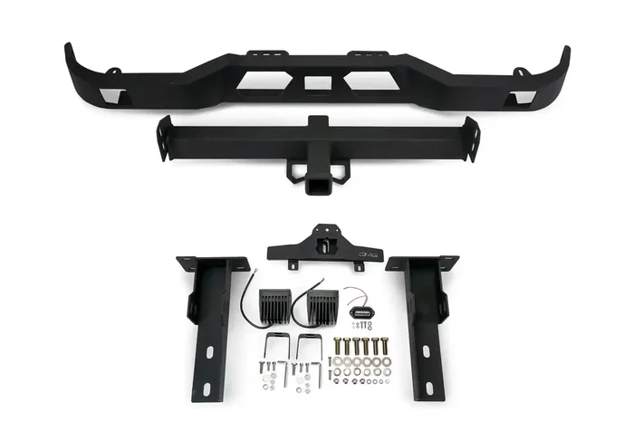 DV8 Offroad RBGL-05 20-22 GLADIATOR ULTRA SLIM HIGH CLEARANCE REAR BUMPER w/ BUILT IN HITCH & STEPS