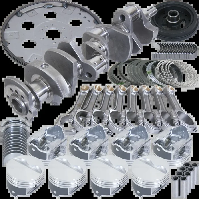 Eagle Chevy 350 2Pc 3.750in Crank 5.700in I-Beam Rods 4.000in Pistons 168 Tooth FP Balanced Assembly