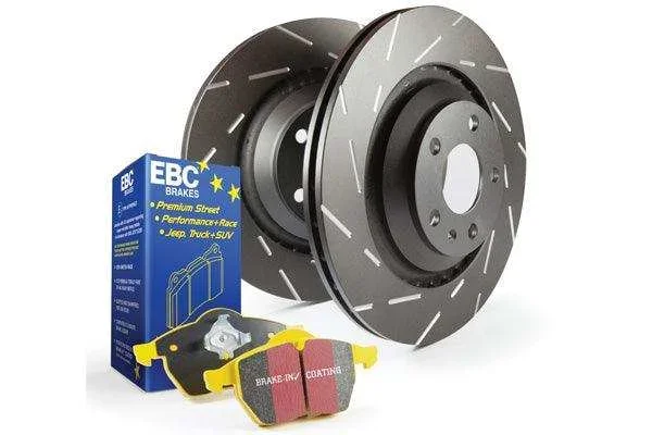 EBC Brakes S9KR1210 Slotted rotors feature a narrow slot to eliminate wind noise.