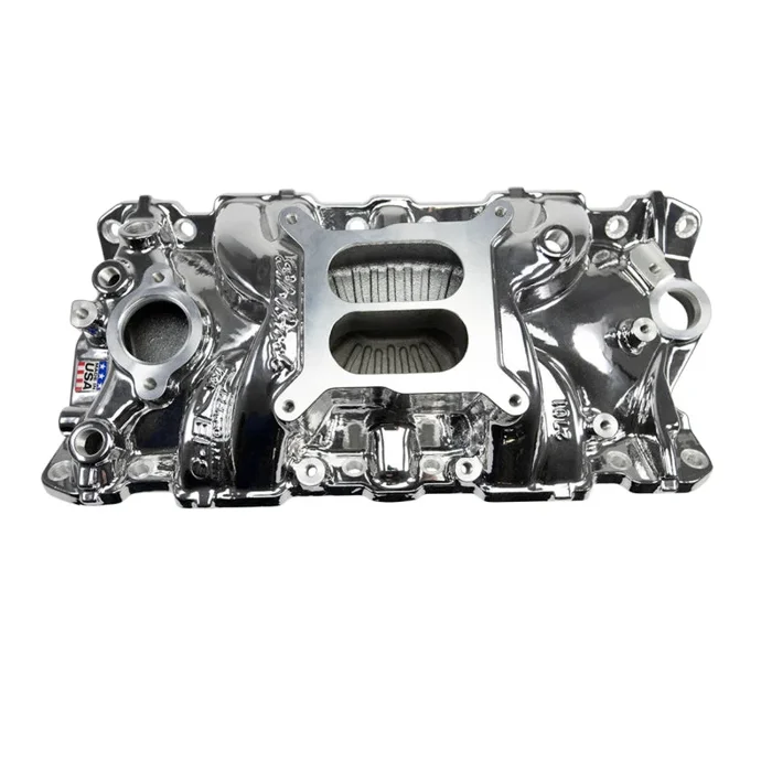 Edelbrock SBC Performer EPS Manifold – Chrome Plasma Coated