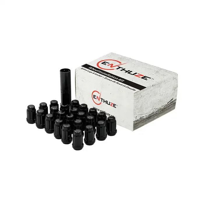 Enthuze ACTE-188ETC-K6-B – Lug Nuts Closed End Black Spline, 6