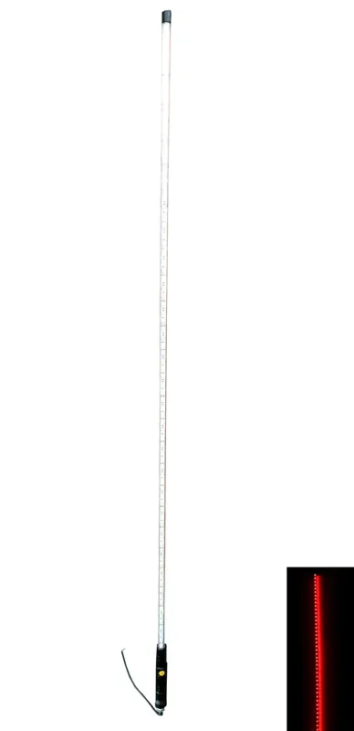 Enthuze ENTWHIP4FULL-R 4FT Fully Lit Red Flexible LED Whip