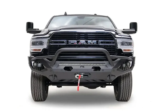Fab Fours DR19-X4452-1 – Matrix Front Bumper w/Pre-Runner Guard Plate Steel