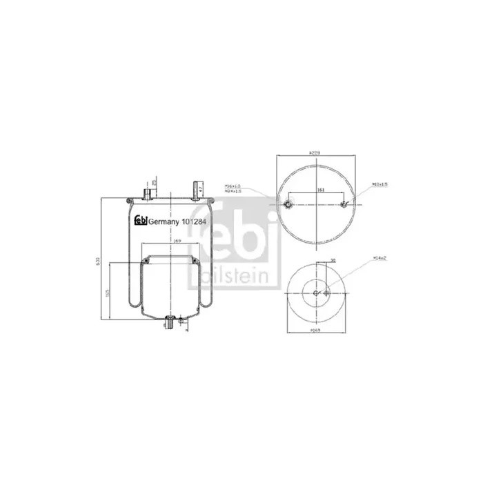 Febi Bilstein 101284 Boot, Air Suspension