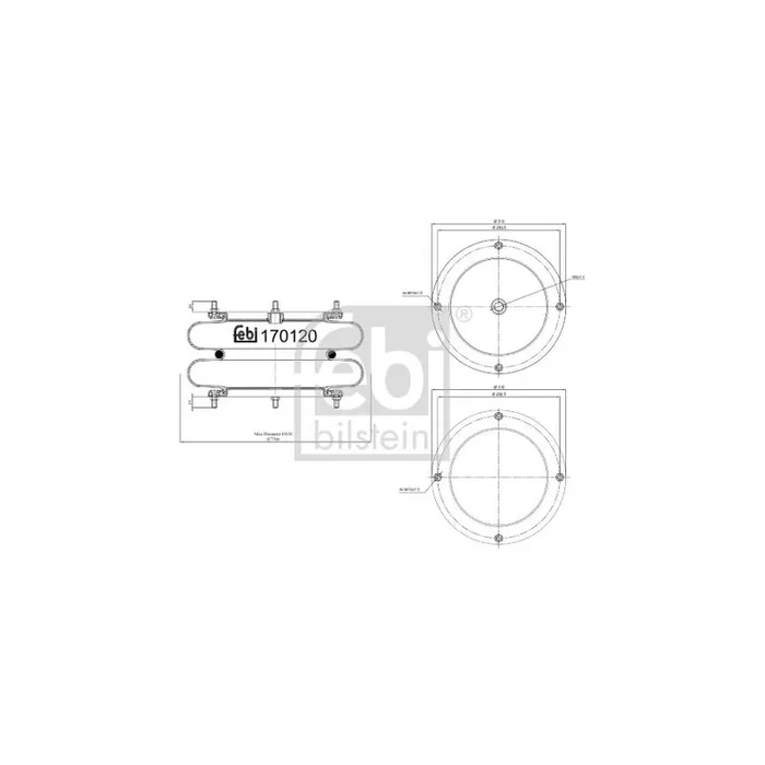 Febi Bilstein 170120 Boot, Air Suspension