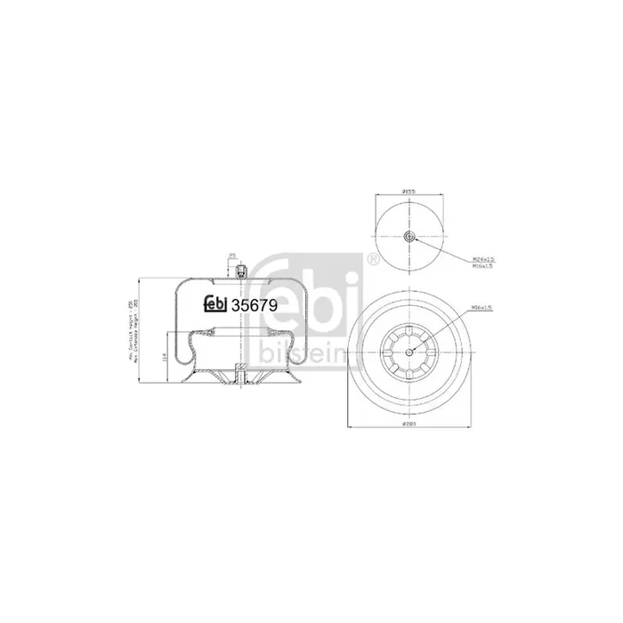 Febi Bilstein 35679 Boot, Air Suspension