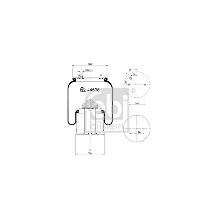 Febi Bilstein 44636 Boot, Air Suspension