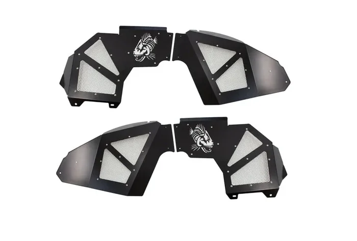 Fishbone Offroad 2018+ Jeep Wrangler JL Front Pair Aluminum – Black Powdercoat Inner Fenders