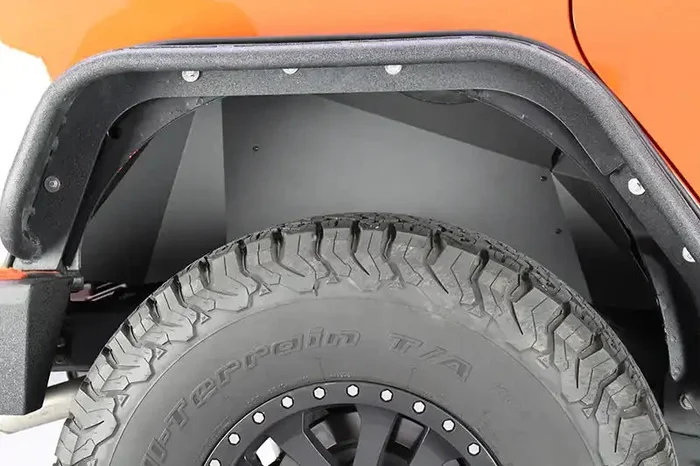 Fishbone Offroad FB33007 – Jeep JK Inner Fenders 07-18 Wrangler Front/Rear Set Of 4 Aluminum Black Powdercoat