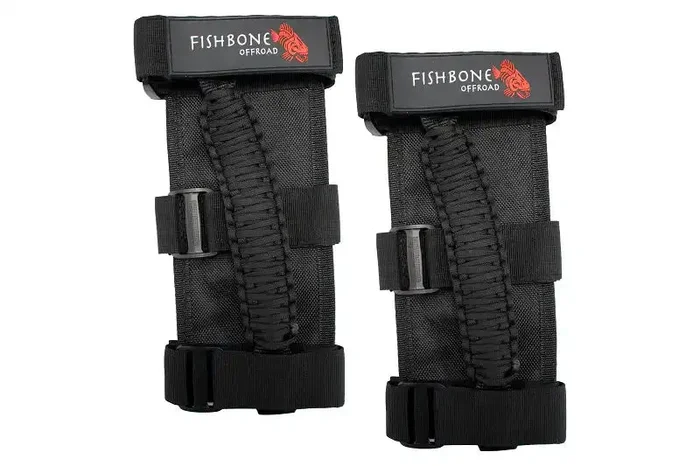 Fishbone Offroad FB55279 – Paracord Grab Handles w/Three Straps Black