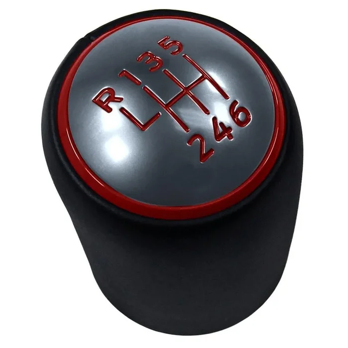 Ford OEM “GT350 ” 6-Speed Shift Knob w/ Red Accents | 2015-2019 Ford Mustang EcoBoost/V6/GT (FR3Z-7213-C)
