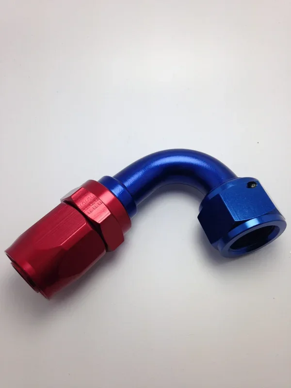 Fragola 90-Degree Hose End (-6 Nut X -8 Hose) Red-Blue or Black Series 2000 Expander Pro-Flow Hose Ends