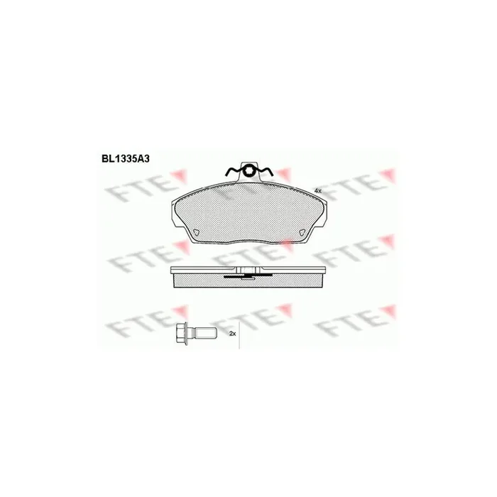 FTE 9010123 Brake Pad Set for Land Rover Freelander