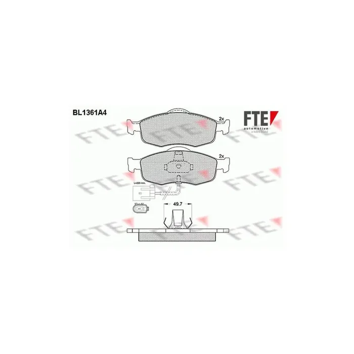 FTE 9010140 Brake Pad Set